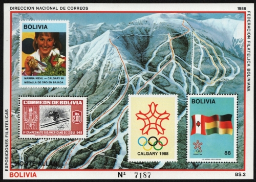Bolivien 1988 - Mi-Nr. Block 173 ** - MNH - Olympia Calgary