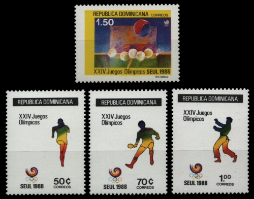 Dominikanische Republik 1988 - Mi-Nr. 1563-1566 ** - MNH - Olympia Seoul