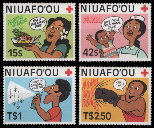 Niuafo'ou-Insel 1987 - Mi-Nr. 90-93 ** - MNH - Rotes Kreuz / Red cross