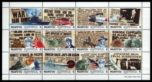 Niuafo'ou-Insel 1992 - Mi-Nr. 216-227 ** - MNH - 2. Weltkrieg / World War II