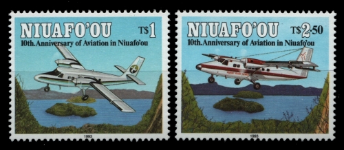 Niuafo'ou-Insel 1993 - Mi-Nr. 243-244 ** - MNH - Flugzeug / Airplanes