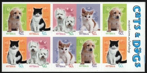 Australien 2004 - Mi-Nr. 2373-2377 ** - MNH - MH 194 - Hunde & Katzen