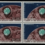 Neukaledonien 1962 - Mi-Nr. 386 ** - MNH - Viererblock - Raumfahrt / Space