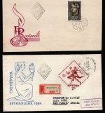 Ungarn 1964 - Mi-Nr. 2017 B & 2027 B - auf 2 FDC