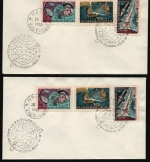 Vietnam 1962 - Mi-Nr. 240-242 & 240-242 U - 2 FDC - Raumfahrt / Space