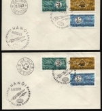 Vietnam 1963 - Mi-Nr. 265-267 & 265-267 U - 2 FDC - Raumfahrt / Space