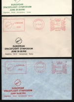 Großbritannien 1961 - 3 Belege - Spaceflight Symposium - Raumfahrt / Space