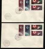 Vietnam 1963 - Mi-Nr. 258-261 & 258-261 U - 2 FDC - Raumfahrt / Space