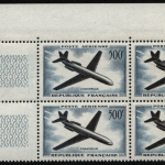 Frankreich 1957 - Mi-Nr. 1120 ** - MNH - Viererblock - Flugzeuge / Airplanes