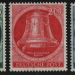 Berlin 1951 - Mi-Nr. 75-79 ** - MNH - Klöppel links (III)