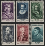 Frankreich 1955 - Mi-Nr. 1053-1058 ** - MNH - Persönlichkeiten (IV)