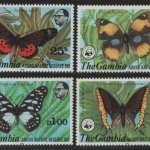 Gambia 1980 - Mi-Nr. 402-405 ** - MNH - Schmetterlinge / Butterflies (I)