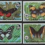 Gambia 1980 - Mi-Nr. 402-405 ** - MNH - Schmetterlinge / Butterflies (II)