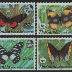 Gambia 1980 - Mi-Nr. 402-405 ** - MNH - Schmetterlinge / Butterflies (III)