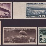 Russia / Sowjetunion 1931 - Mi-Nr. 397-401 C * - MH - Luftschiff / Airship (II)