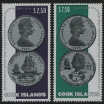 Cook-Inseln 1974 - Mi-Nr. 422-423 ** - MNH - Münzen / Coins (II)
