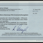 Alliierte Besetzung 1946 - Mi-Nr. 914 Uu ** - MNH - Obere Marke mit Falz - BPP