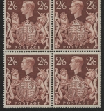 Großbritannien 1939 - Mi-Nr. 212 ** - MNH - Viererblock - George VI