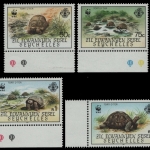 Äußere Seychellen 1987 - Mi-Nr. 137-140 ** - MNH - Schildkröte / Tortoise (I)
