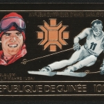 Guinea 1984 - Mi-Nr. 1010 B ** - MNH - Gold - ungez / imp - Olympia Sarajevo