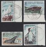 TAAF 1960 - Mi-Nr. 19-22 gest / used - Vögel / Birds - Robben / Seals