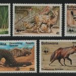 Botswana 1977 - Mi-Nr. 182-186 ** - MNH - Wildtiere / Wild Animals - WWF (I)