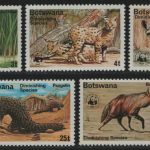 Botswana 1977 - Mi-Nr. 182-186 ** - MNH - Wildtiere / Wild Animals - WWF (III)