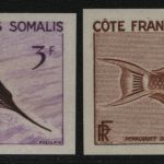 Französische Somaliküste 1959 - Mi-Nr. 320 & 322 ** - MNH - Fische - Farbproben