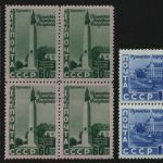 Russia / Sowjetunion 1952 - Mi-Nr. 1635-1637 ** - MNH - Viererblock