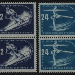 DDR 1950 - Mi-Nr. 246-247 ** - MNH - Viererblöcke