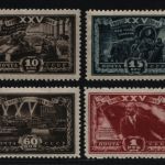 Russia / Sowjetunion 1943 - Mi-Nr. 847-854 * - MH - Oktoberrevolution