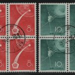 China VR 1960 - Mi-Nr. 530-531 gest / used - 4er-Block - Raumfahrt / Space (III)