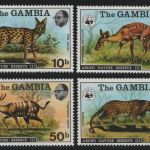 Gambia 1976 - Mi-Nr. 332-335 ** - MNH - Wildtiere / Wild Animals - WWF (II)