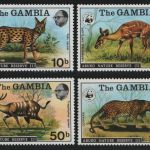 Gambia 1976 - Mi-Nr. 332-335 ** - MNH - Wildtiere / Wild Animals - WWF (III)