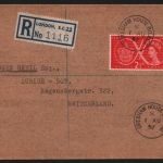 Großbritannien 1957 - Mi-Nr. 299-301 - Reco-Brief - FDC - London nach Zürich