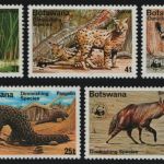 Botswana 1977 - Mi-Nr. 182-186 ** - MNH - Wildtiere / Wild Animals - WWF (V)