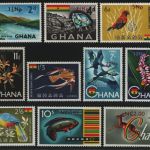 Ghana 1967 - Mi-Nr. 287-296 ** - MNH - Freimarken mit Aufdruck (I)
