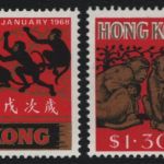Hongkong 1968 - Mi-Nr. 230-231 ** - MNH - Jahr des Affen