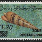 Kokos-Inseln 1991 - Mi-Nr. 244 ** - MNH - Meeresschnecken / Marine snails (III)