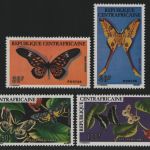 Zentralafrikanische Rep. 1976 - Mi-Nr. 413-416 ** - MNH - Schmetterlinge (III)