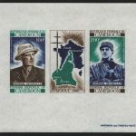 Kamerun 1970 - Mi-Nr. 620-621 U ** - MNH - ungez / imp - de Gaule - Block (III)