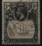 Ascension 1924 - Mi-Nr. 10 gest / used - Schiffe / Ships