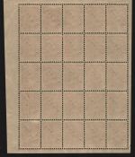 Russia / Post in China 1917 - Mi-Nr. 35 ** - MNH - 25er-Bogen (III)