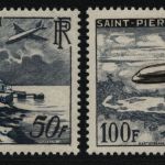 St. Pierre & Miquelon 1957 - Mi-Nr. 386-387 ** - MNH - Flugzeuge / Airplanes