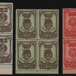 Russia / Sowjetunion 1945 - Mi-Nr. 968-970 A ** - MNH - 4er-Block - Medaillen
