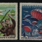 Russia / Sowjetunion 1951 - Mi-Nr. 1593-1596 ** - MNH - Flugsport (VI)