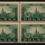 Polen 1945 - Mi-Nr. 403 ** - MNH - Viererblock - Kongress Posen (II)