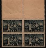 Polen 1945 - Mi-Nr. 413 ** - MNH - Viererblock - Gewerkschaftskongreß (I)