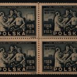 Polen 1945 - Mi-Nr. 413 ** - MNH - Viererblock - Gewerkschaftskongreß (II)