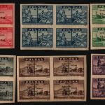 Polen 1946 - Mi-Nr. 421-426 ** - MNH - Viererblöcke - Befreiung Warschaus